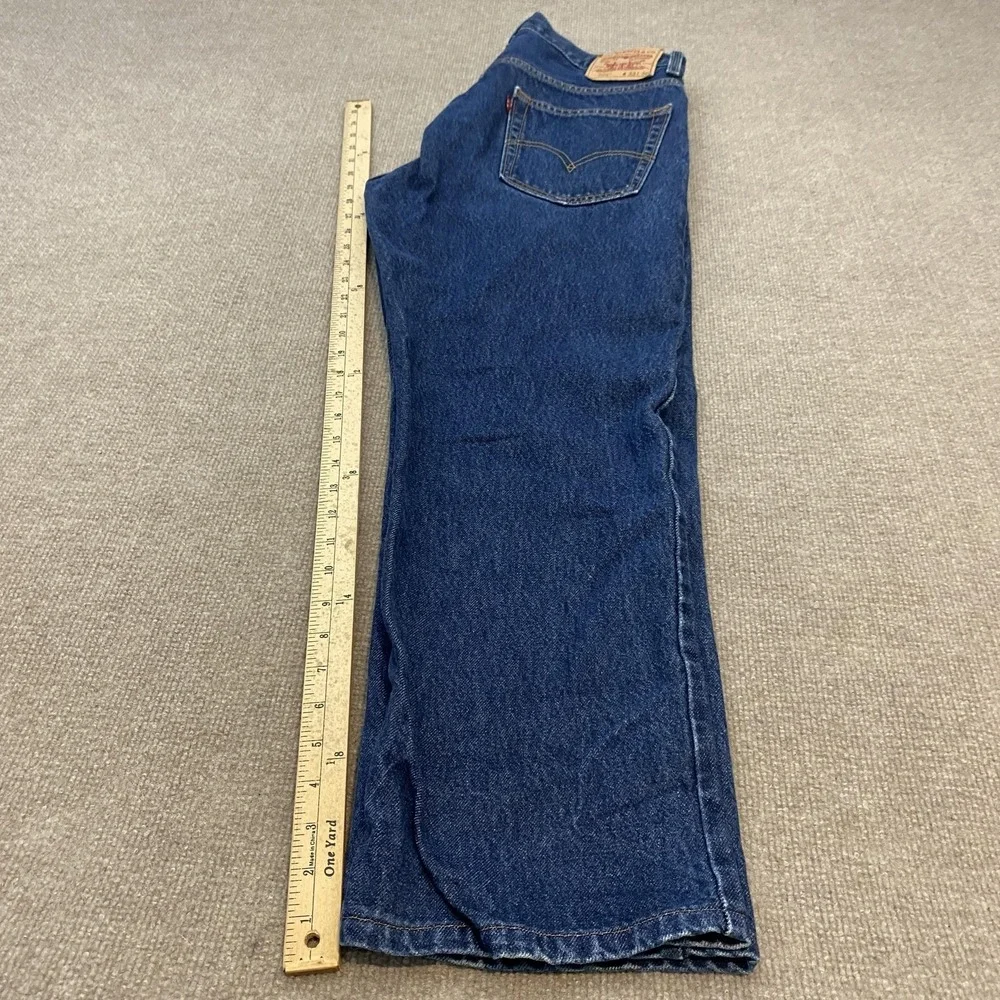 Vintage Levis 505 Jeans Mens 33x29 Blue Wash 90s Y2K Straight Leg‎ Denim Hemmed